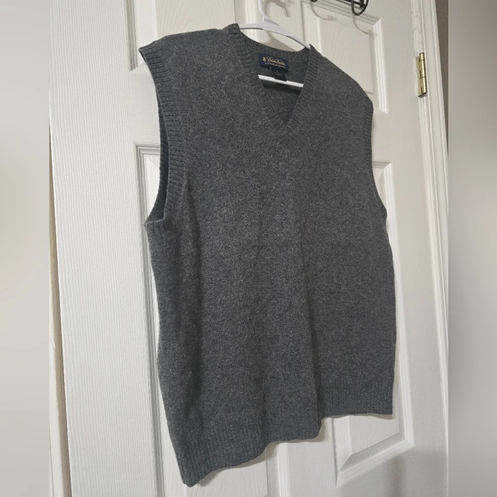 Vintage Lambswool Sweater Vest by Brooks Brothers, Dark Gray, V-Neck, EUC! - Picture 6 of 12